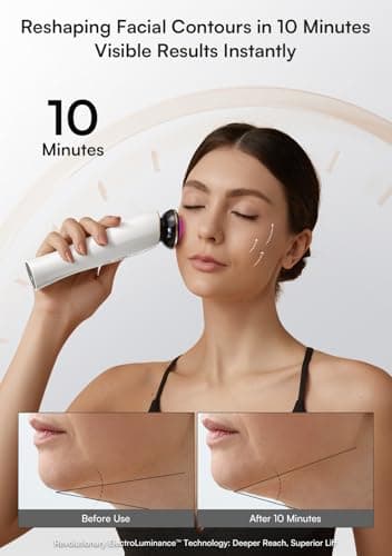 INIA 3-in-1 Red Light Therapy for Face and Neck Facial Massager True Beauty Glow Device, Lifting & Firming Skincare Tool - Image 8