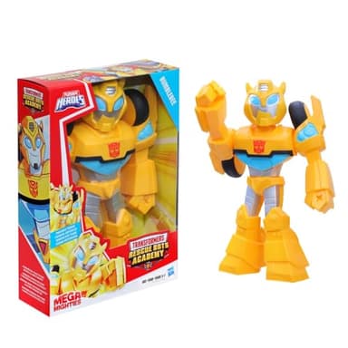 Transformers Playskool Heroes Rescue Bots Academy Mega Mighties Bumblebee Collectible 10" Robot Action Figure, Toys for Kids Ages 3 & Up (Amazon Exclusive) - Image 1