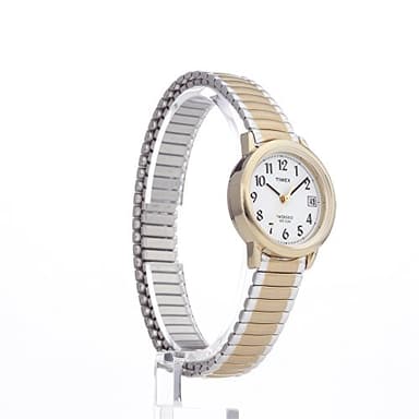 Timex Women's Easy Reader 25mm Watch – Two-Tone Case White Dial with Extra-Long Two-Tone Expansion Band - Image 6