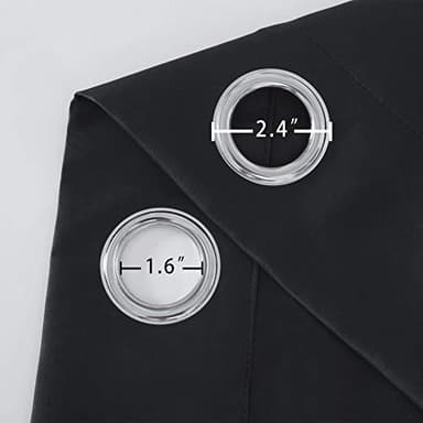 LEMOMO Blackout Curtains 52 x 108 inch/Black Curtains Set of 2 Panels/Thermal Insulated Room Darkening Bedroom Curtains - Image 5
