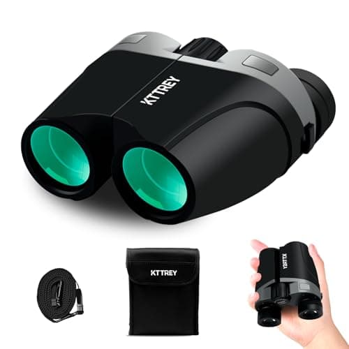 10x25 Compact Binoculars for Adults and Kids, Small High Powered Binoculars with Low Light Vision for Bird Watching, Hunting, Hiking, Cruise and Travel, Includes Carrying Bag