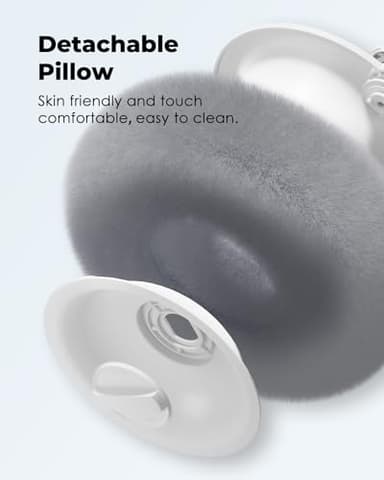 Viozon Tablet Stand Pillow, Compatible with 4.7"-13" Phone/Tablet, iPad, iPhone, Samsung, Google, Kindle, 360°Adjustable Phone Holder for Bed with Soft Plush Fabric, and Detachable Bowl, Grey - Image 6