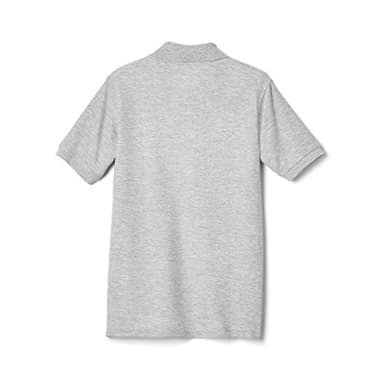 French Toast boys Short Sleeve Pique (Standard & Husky) Polo Shirt, Heather Gray, 18-20 Husky - Image 2