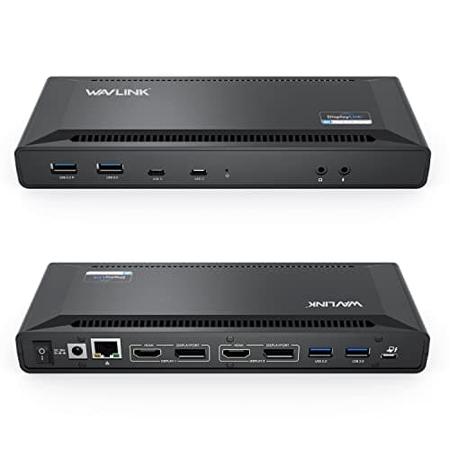 WAVLINK Universal USB C Laptop Docking Station Dual Monitors 5K/4K@60Hz with 65W Host Charging for Thunderbolt 4/3, USB-C Windows, Mac, Chrome, Ubuntu 20.04,22.04(2HDMI, 2DP, 6USB 3.0, 1Gbps Ethernet - Image 1