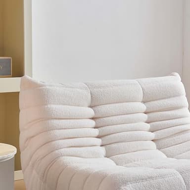 Bean Bag Chair for Adults, Oversized Loveseat Fireside Chair Comfy Lazy Floor Sofa, 2 Seater Lazy Sofa Couch Memory Foam Bean Bag for Living Room, Bedroom Apartment Office (Beige) - Image 7