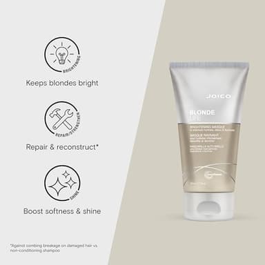 Joico Blonde Life Brightening Masque - Instant Hydration, Neutralize Chlorine & Detoxify Hair, Add Softness & Smoothness, Sulfate Free, With Monoi & Tamanu Oil, 1.7 Fl Oz - Image 3