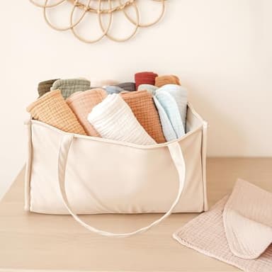 Konssy Muslin Baby Burp Cloths 6 Pack, Soft Absorbent 100% Cotton Burping Clothes for Newborns, Baby Boys and Girls, Unisex - Image 5