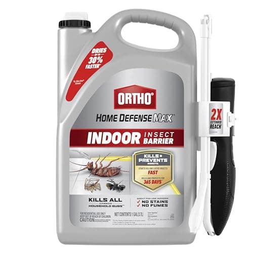 Ortho Home Defense Max Indoor Insect Barrier with Extended Reach Comfort Wand, Kills Ants, Roaches, Spiders, Fleas and Ticks, 1 gal. - Image 1