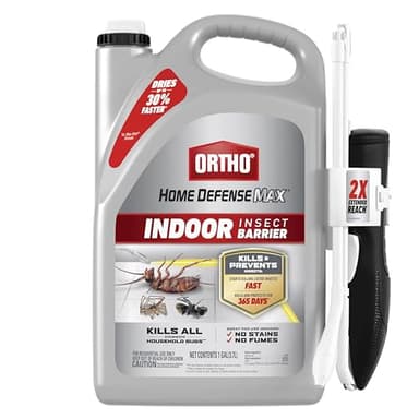 Ortho Home Defense Max Indoor Insect Barrier with Extended Reach Comfort Wand, Kills Ants, Roaches, Spiders, Fleas and Ticks, 1 gal. - Image 1
