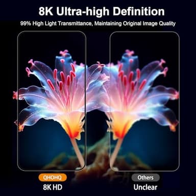 QHOHQ for iPhone 16 Pro Max Screen Protector with Camera Lens Protector, [Military Grade Shatterproof], Top 9H+ Tempered Glass, Full Edge Coverage, Ultra Durable, with Installation Tool [3+3 Pack] - Image 5