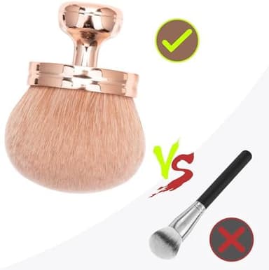 Extra Large Body Makeup Brush for Self Tanner,Leg Makeup & Bronzer, Suncreen Brush Applicator, 3 inch Wide Kabuki Foundation Brush, Oval Face Makeup Brush with Drawstring Bag (Rose Gold - Image 4