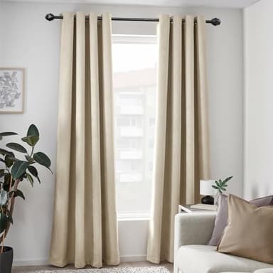 FLY HAWK Curtain Rods, 28" to 76" for Windows Small Curtain Rod Set, Modern Simplicity Decorative Style 5/8 Inch Metal Curtain Pole, Heavy Duty Drapery Rods with Brackets Black - Image 5