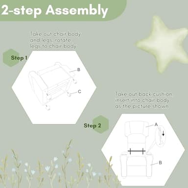 JC HOME Candy Kids Reclining Chair Leather Recliner Sofa Push Back Toddler Youth Children Child Ages 1-6 - Image 8