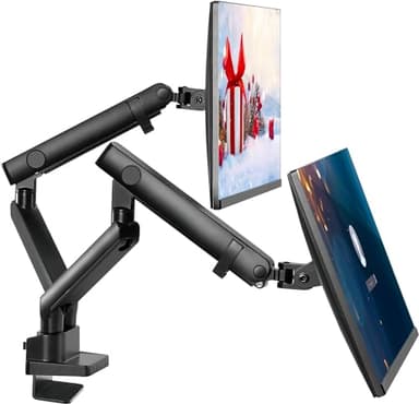 Dual Monitor Stand, Dual Monitor Arm, Dual Monitor Mount vesa Mount, up to 32 inch Monitor Desk Mount, soporte Monitor arms & Monitor Stands for 2 Monitors, Dual Monitor Riser Stand - Image 1