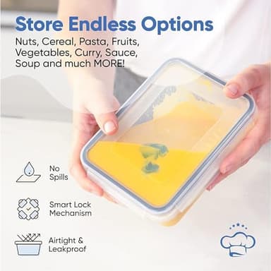 Chefs Path 48 Piece BPA-Free Plastic Food Storage Container Set with 24 Containers and 24 Lids for Kitchen Pantry Organization and Meal Prep - Image 3