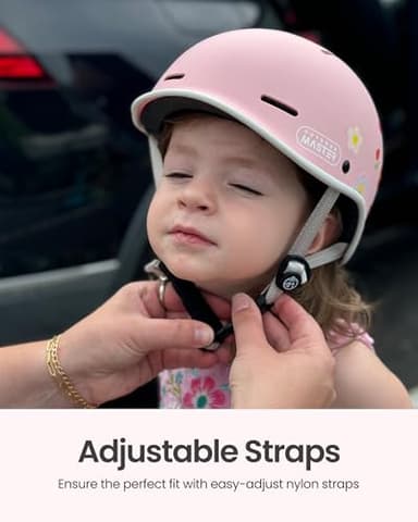 OutdoorMaster Toddler Helmet, Toddler Bike Helmet, Bike Helmet for Youth Boys & Girls, Kids Helmet with Visor, Dial Fit Adjustment Ventilation Multi-Sport Helmet for Bicycle Skate Scooter Longboard - Image 7