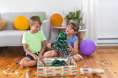 MammyGol Adjustable Inline Skates for Boys Girls Kids Youth with Light up Wheels, Green Beginner Blades Roller Skates for Boys Size 10 11 12 13 Ages 6-12 - Image 8