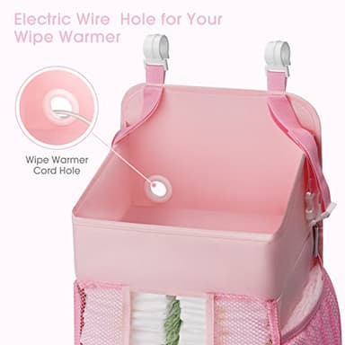 Maliton Hanging Diaper Caddy Nursery Caddy Organizer for Playard, Wall or Crib, Diaper Stacker with Baby Essentials Storage - Image 3