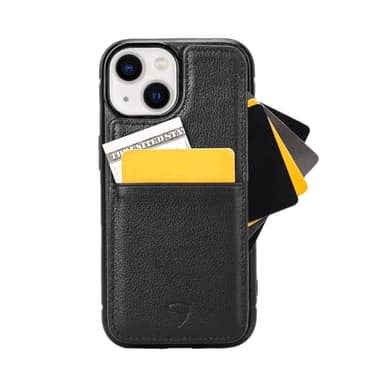 Vaultskin for iPhone 15 Case - Slim Leather Case with Card Holder, Magnetic Closure and Drop Protection, Stylish Wallet Case for iPhone 15, Ideal Gift (Eton, Black) - Image 4