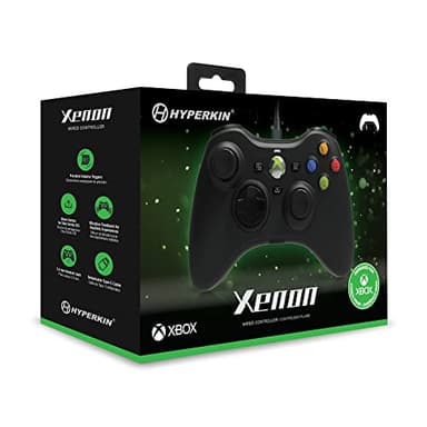 Hyperkin - Xenon Wired Controller - Officially licensed Xbox 360 Controller replica for Xbox Series X|S, Xbox One, Windows 10|11, PC, 3.5MM Audio Jack, Impulse Triggers - Black - Image 5