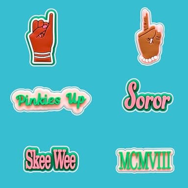 Sorority Shoe Charms for Croc, Sorority Shoe Decoration for Shoes Bracelet Wristband Clog Sandals Birthday Party Favors - Image 4