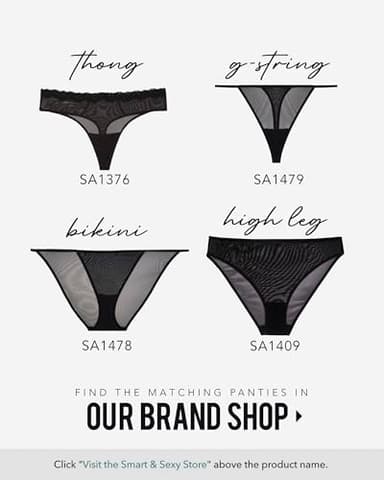 Smart & Sexy Women's Sheer Demi Underwire Bra, Black Hue (Mesh), 36D - Image 6