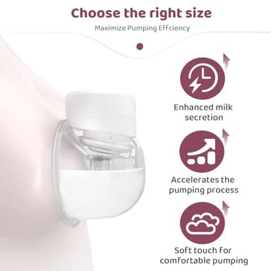 Nursi Luna Flange Inserts 8PCS 21mm for 24mm Flange/Shield of Most Pumps, Flange Sizing Kit Silicone Flange Insert, Breastfeeding Essentials Kit for New Moms - Image 3