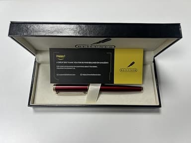 BEILUNER Red Fountain Pen,Stunning Luxury Pens with 24K Gold Finish, Gorgeous 24K Gilded Nib(Fine), Trustworthy Pen Gift for Men&Women -Ink Converter-Elegant,Graduation,Office,Nice Pen for Writing - Image 11