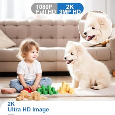 GBIUT Indoor Security Camera, 5G&2.4G WiFi Security Cameras Indoor for Home Security, Pan/Tilt Baby Monitor/Dog/Pet Camera with Phone App Motion Sensor & Night Vision. TF/CloudStorage (2Pack) - Image 5