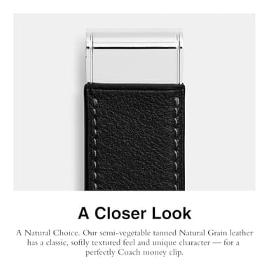 Coach Men's Money Clip, Black, One Size - Image 4