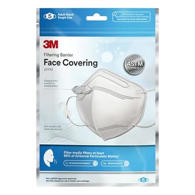 3M™ Filtering Barrier Face Covering, AFFM-5, One Size, 5-Pack - Image 1