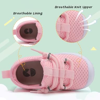 Centipede Demon Toddler Shoes Boys Girls Barefoot Shoes Kids Baby Breathable Walking Running Shoe Slip on Sneakers Lightweight Outdoor Athletic Tennis Shoe 4.5 Toddler Pink - Image 4