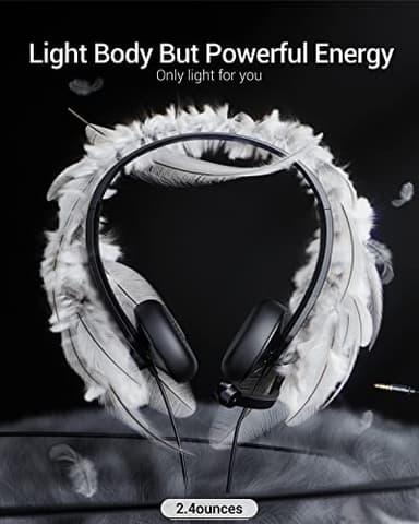 FEABASK USB Headset with Microphone for PC Laptop - Wired Computer Headphones with Noise Cancelling Microphone for Home Office Online Class Skype Zoom Meetings,in Line Mute Controls - Image 2