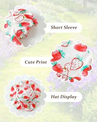 Baby Girl Dresses 6 9 12 Month Girl Clothes Summer Toddler Ruffle Red Short Sleeve Boho Swing Sundress Infant Spring Casual Dress Two Piece Outfit - Image 5