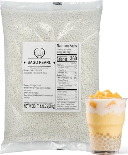 Soeos Lychee Flavored Coconut Jelly Strips, 2.2 lbs (1 Kg), Lychee Jelly for Boba Tea, Sweet and Chewy Tropical Snack, Perfect Topping for Ice Cream, Desserts - Image 1