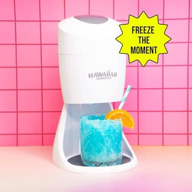 Hawaiian Shaved Ice S900A Snow Cone and Shaved Ice Machine with 2 Reusable Plastic Ice Mold Cups, Non-slip Mat, Instruction Manual, 1-year Manufacturer’s Warranty, 120V, White - Image 5