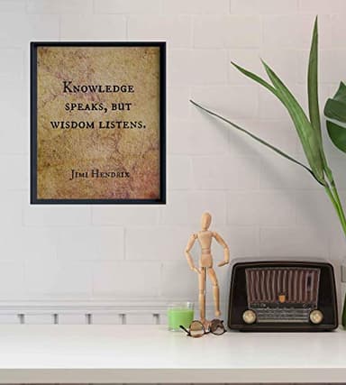 Jimi Hendrix “Knowledge Speaks” - Inspirational Wall Art, Encouraging Typographic Print, Vintage Motivational Print Is Ideal for Living Room Decor, Desk Décor, Kids Room Décor, Unframed 8x10 - Image 5