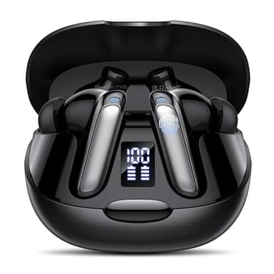 Puqo AI Language Translation Earbuds, 3-in-1 Translator Earbuds Real Time with 4 Translation Modes with APP, 164 Language Bluetooth 5.3 Headphones Translating Device for Travel/Business/Leaning, Black - Image 1
