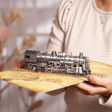 Steam Train 3D Pop Up Birthday Card for Men, Vintage Steam Train Design, Handmade Birthday Card, Ideal Gift for Father's Day, Birthday for Dad, Grandad, Husband, Men, Boyfriend, Adults; 6" x 8" - Image 8