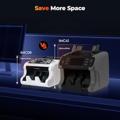 MUNBYN IMC09 Mixed Denomination Money Counter Machine, Value Counting, UV/MG/IR/MT Bill Counter, 3.5" TFT Display Money Counting Machine, USD, EUR, MXN, CAD Cash Counter for Business (White) - Image 2