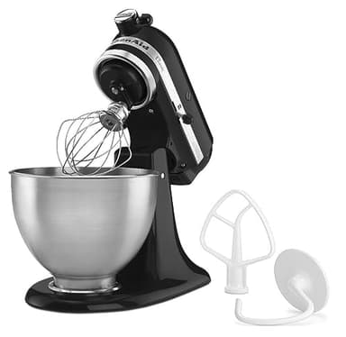 KitchenAid Classic Series 4.5 Quart Tilt-Head Stand Mixer K45SS, Onyx Black - Image 2