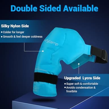 Comfytemp Shoulder Ice Pack Rotator Cuff Cold Therapy Wrap, FSA Eligible, Gel Ice Packs for Injuries Reusable, Instant Cold Compress Shoulder Brace for Pain Relief, Surgery Recovery Item Gift (Large) - Image 4