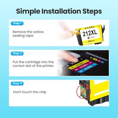 212XL Ink Remanufactured for Epson 212 Ink Cartridges T212XL T212 for Epson 212XL Ink Cartridges Combo Pack for Epson Workforce XP-4100 XP-4105 WF-2830 WF-2850 (Black, Cyan, Yellow, Magenta - Image 7