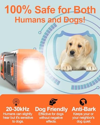 2025 Dog Training Bark Deterrent Device, Anti-Barking Device with HD Display and LED Flashlight for Dogs, Stop Bad Behavior Without Yelling or Swatting, Ultrasonic Stopper Alternative to Shock Collar - Image 4