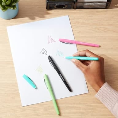 Amazon Basics Felt Tip Marker Pens, Versatile for Writing, Drawing, and Journaling, Assorted Colors, 24-Pack - Image 8