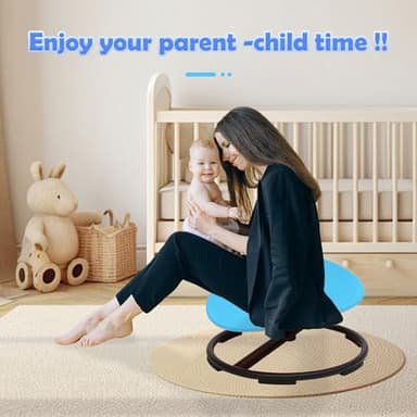 makarci Spinning Chair for Autistic Kids - Kids Sensory Chair, Sit and Spin Toys for Toddlers, Autism Sensory Products for Body Coordination & Balance, Sensory Play (Blue) - Image 6