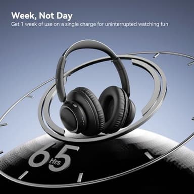 LEVN Wireless Headphones for TV Watching, TV Headphones Wireless for Seniors with Transmitter Charging Base, Hearing-impaired, No Audio Delay Blutooth 5.2, Plug and Play, Gifts for Elderly - Image 6