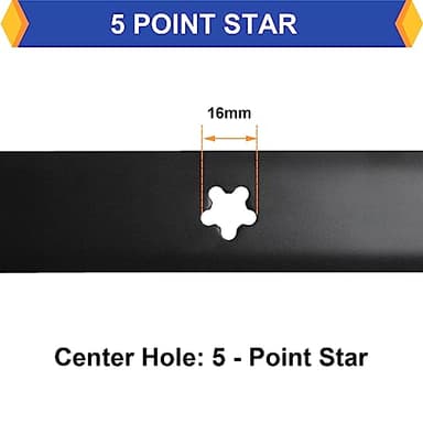 (2 Pack) Replacement High Lift Lawn Mower Blades for Craftsman Husqvarna Poulan 127843 138498 138971 532127843 532138498 532138971, Fits Craftsman LT1000 DYT4000, Husqvarna YTH18542 42” Deck Mower - Image 5