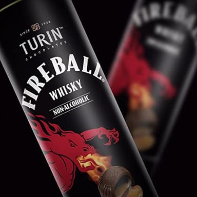 Turin Fireball Dark Chocolate Truffles, Dark Chocolates With Liquor Fireball Whisky Flavored Filling Non-Alcoholic, 7oz Tube Great forr Gifts and Treats, Black - Image 6