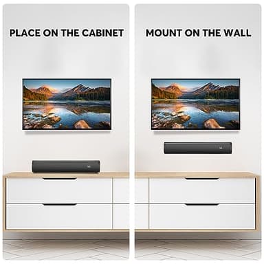 Wohome 2.1 Small Sound Bars for TV, Built-in Subwoofer with 6 Levels Voice Enhancement, 16 Inches Bluetooth 5.3 Soundbar Speakers with Optical/AUX/USB Connection (Renewed) - Image 7